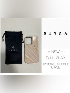 🆕BURGA - NEW - FULL GLAM BEIGE IPHONE 13 PRO CASE